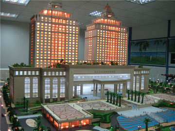 Construção de modelos ambiental da arquitetura para o hotel, mini modelo da cópia 3d